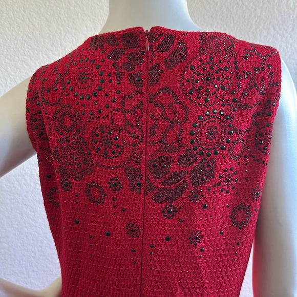 St. John’s Evening Gown Red Rhinestone Dress - Picture 10 of 10